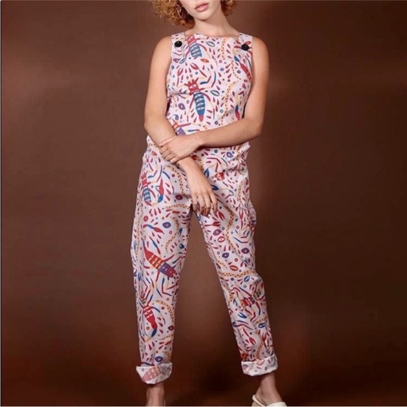 Nooworks Pants - Nooworks Overalls in Scorpion Print Pink size Small